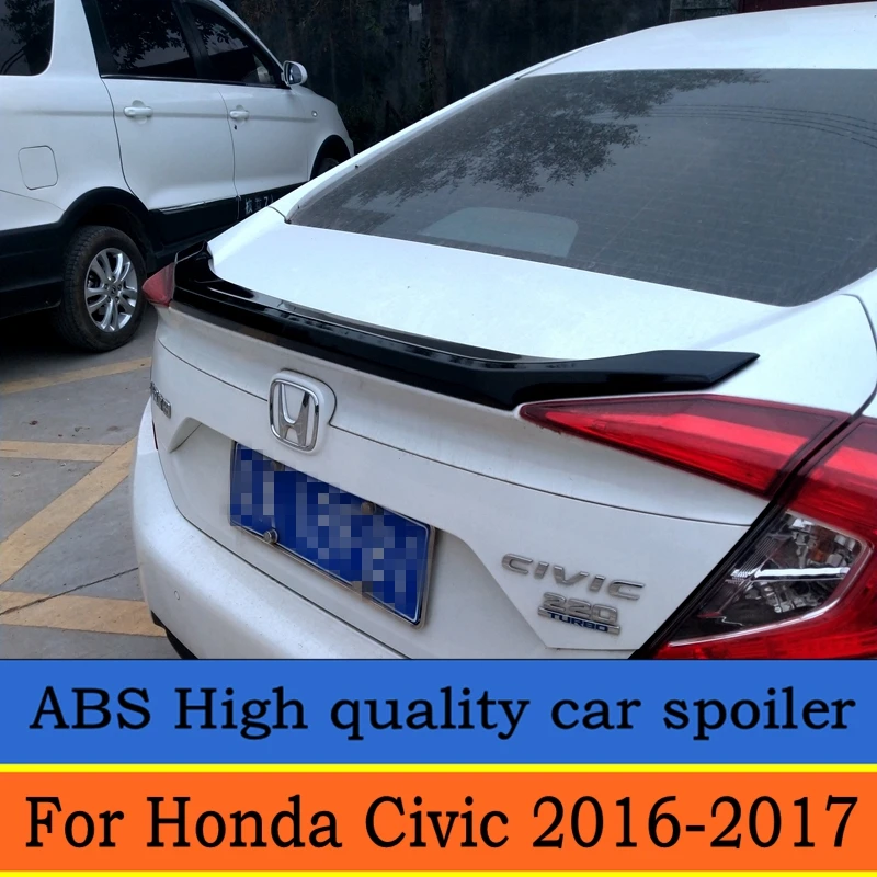 Для Honda Civic спойлер 10th 2016 до 2017 автомобильный Стайлинг высокое качество абс