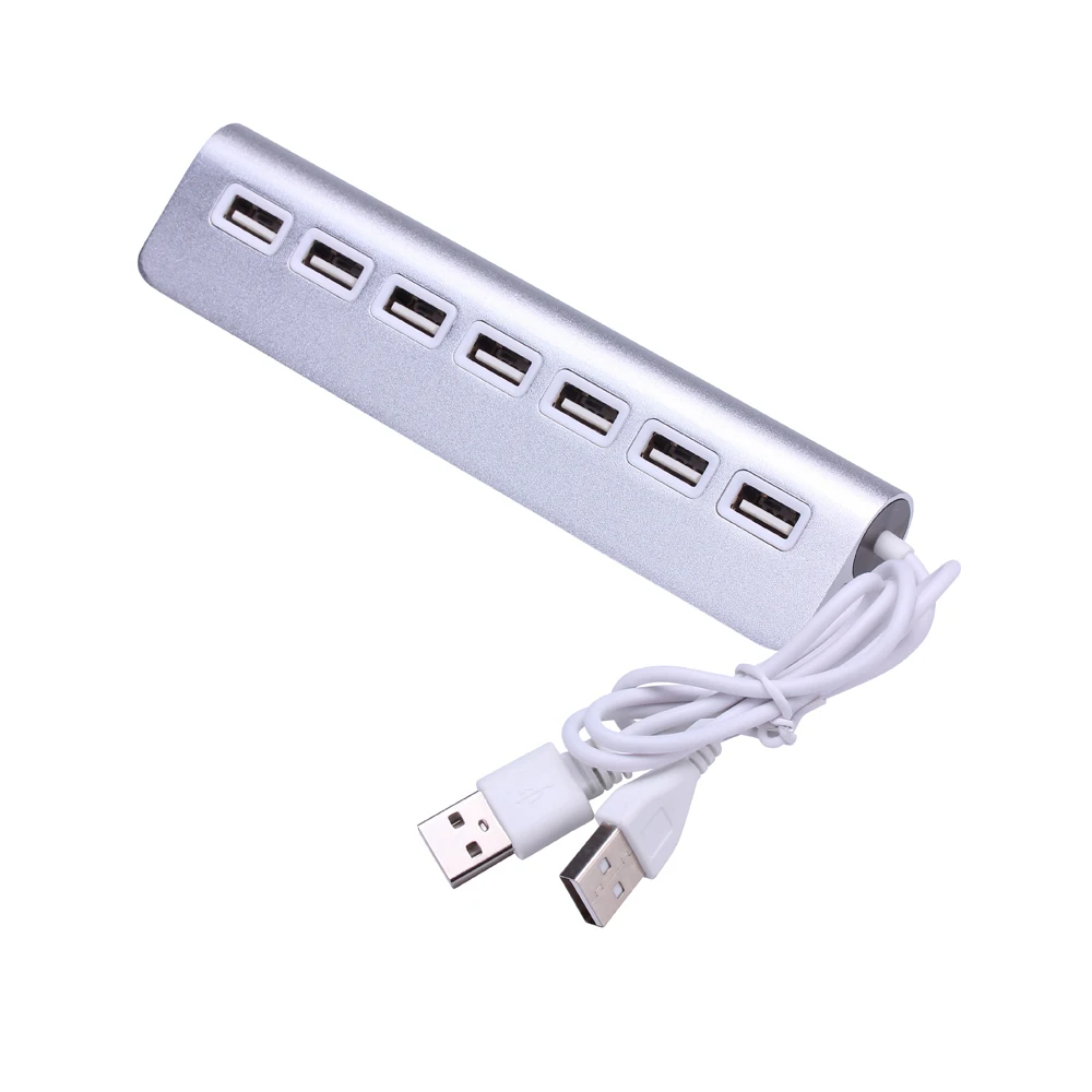 Aluminum Alloy High Speed 7 Ports USB 2.0 HUB Adapter Transfer Speeds Up to 480Mbps Mini Hub For Apple Mac PC Laptop | Компьютеры и