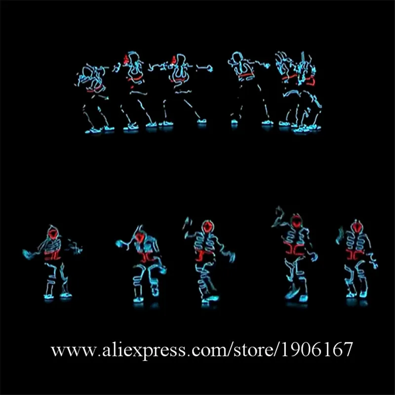 Светодиодные костюмы светящиеся с капюшоном мужская одежда EL холодная полоса