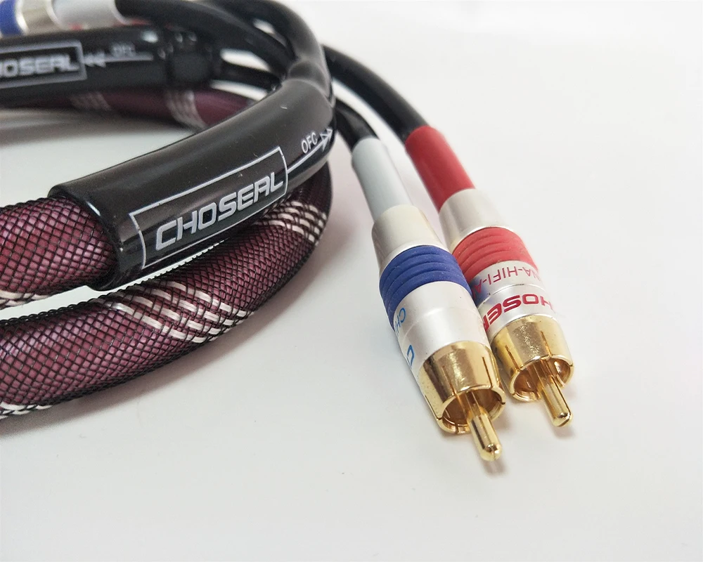 Аудиокабель Choseal Q820 RCA распродажа аудиофилов! Стерео соединение Hi Fi кабели 24K