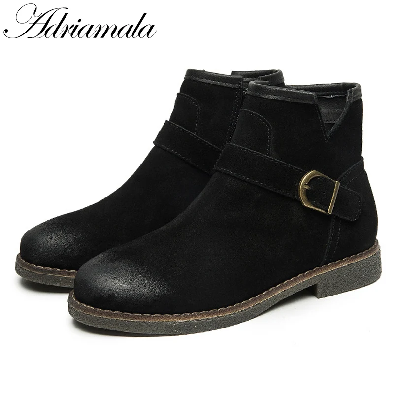 Женские ботильоны кожа на низком каблуке осень 2017 г. Разделение квадратный