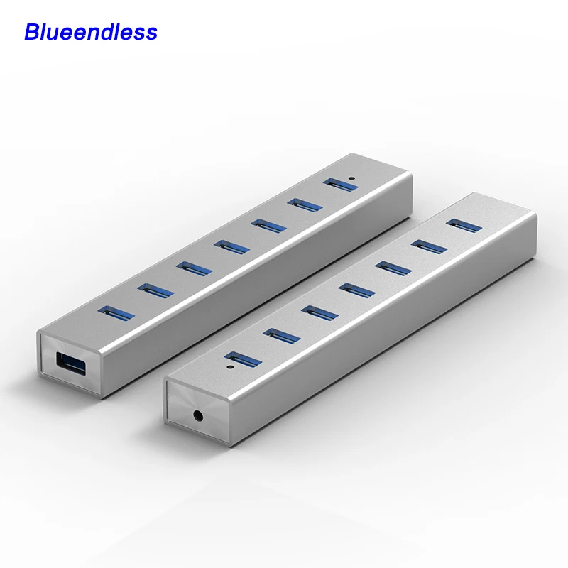 Новое поступление! 4 порта алюминиевый с usb кабелем USB 3 0 концентратор для флеш