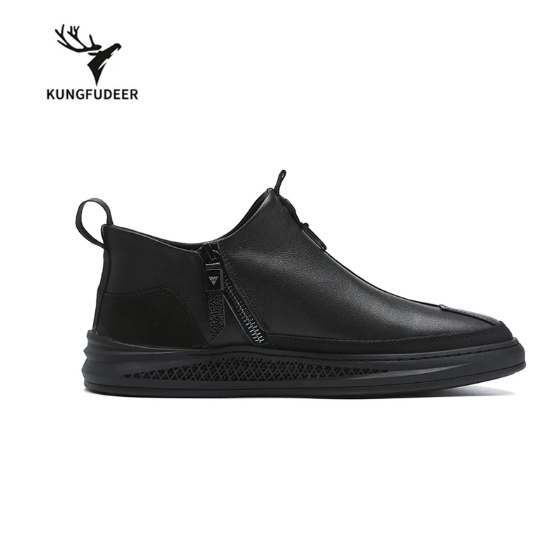Spring new fashion leather loafers men's casual shoes joker Korean version of British men | Обувь
