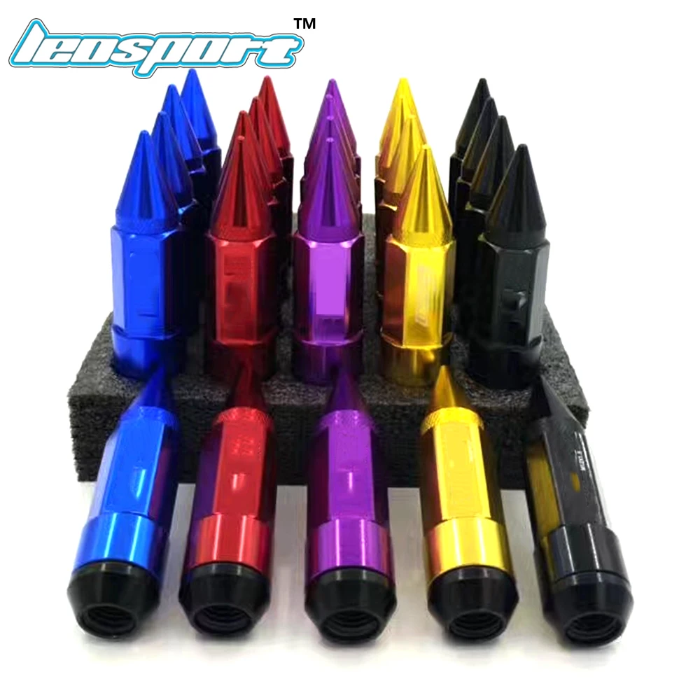 

85mm lug nuts For Rays steel+Aluminum with Extended Spike lug nuts bolt Tuner Wheels Rims Lug Nuts Racing