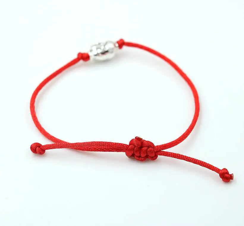 BPPCCR Ретро головы Будды браслет-амулет красная веревочная нить строка плетеный