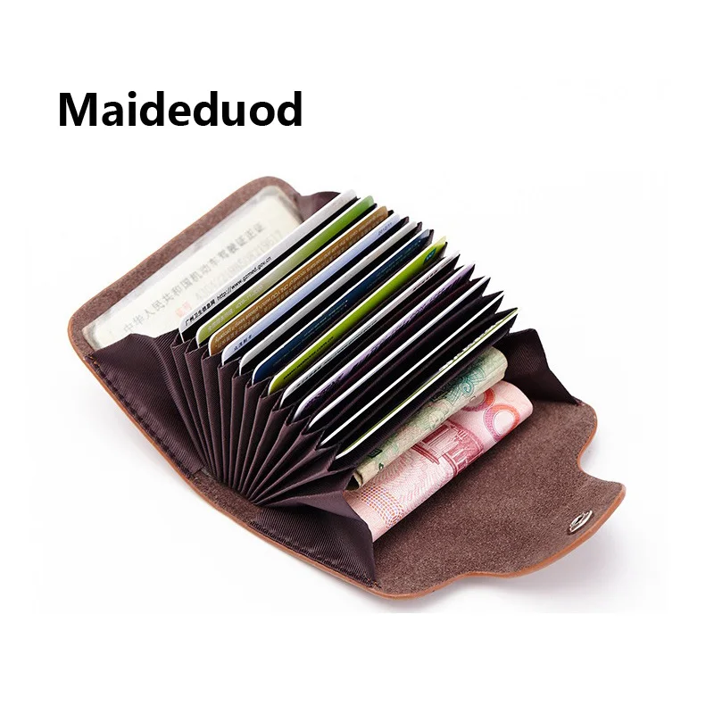 Мужской и Женский кошелек для визиток Maideduod 2019 из натуральной кожи унисекс