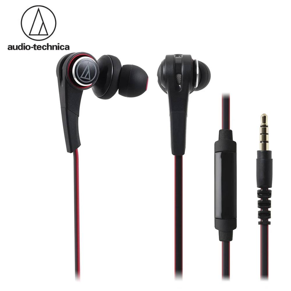 Черный Audio-Technica ATH-CKS770iS 3,5 мм проводные наушники с микрофоном стерео звук наушники динамическая гарнитура для телефонов планшет - Цвет: Черный