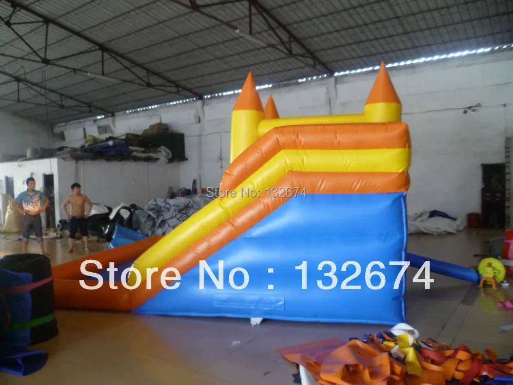 Коммерческие детские мини надувные водные горки с бассейном дешевые для
