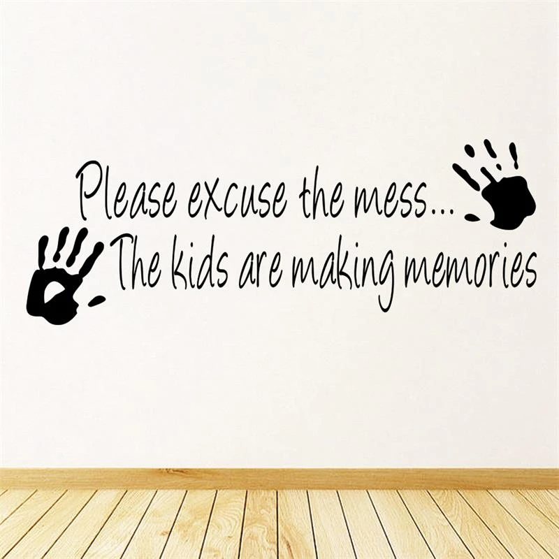 Виниловые наклейки на стену с надписью The kids making memories милые декоративные