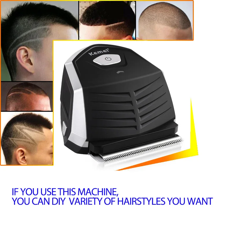 Kemei Hair Clipper 0mm Baldheaded Men DIY Cutter Portable Beard Trimmer Cordless Shortcut Pro Self-Haircut Machine | Бытовая техника