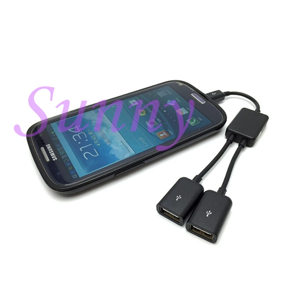 Микро USB кабель с переходником типа папа на 2 порта мама поддержкой OTG|usb male cable|usb a