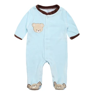 Детская одежда для детей 3-9 месяцев, милый чехол для сна, мягкие велюровые комбинезоны с длинными рукавами для новорожденных мальчиков и девочек, бесплатная доставка