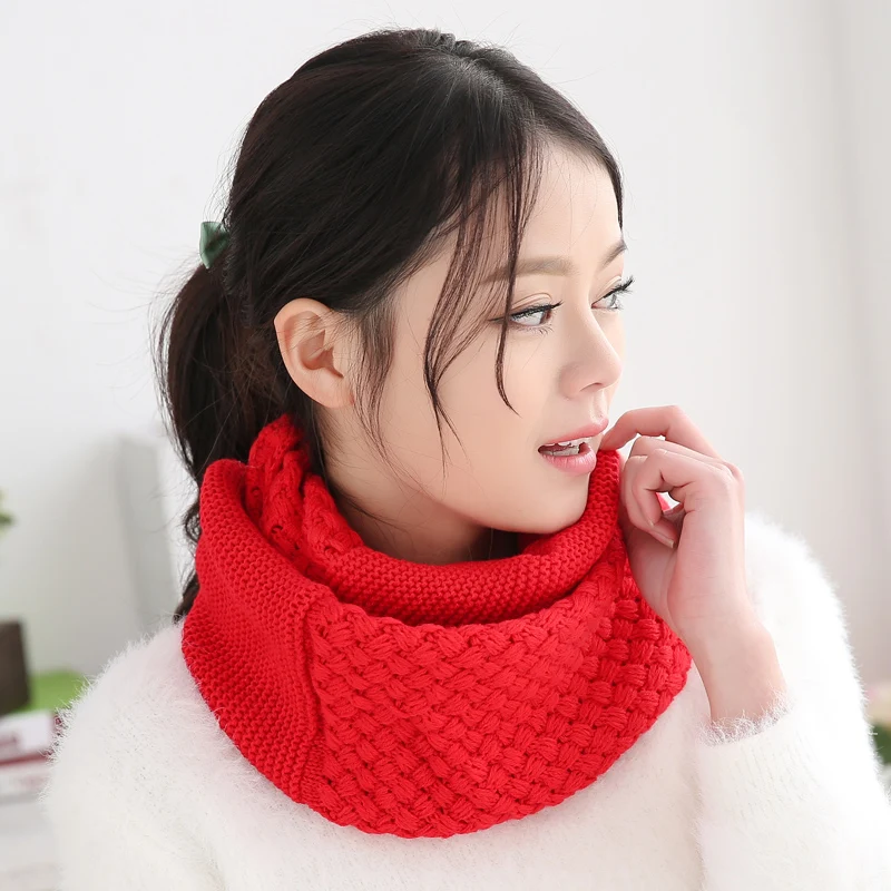 2017 Новая мода шерстяной шарф кольцо Для женщин зимние женские трикотажные Шарфы