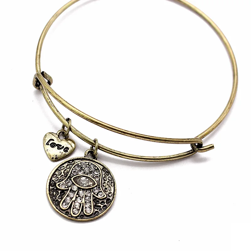 Женский винтажный браслет с кристаллами регулируемая бижутерия|bracelets for women love|wire