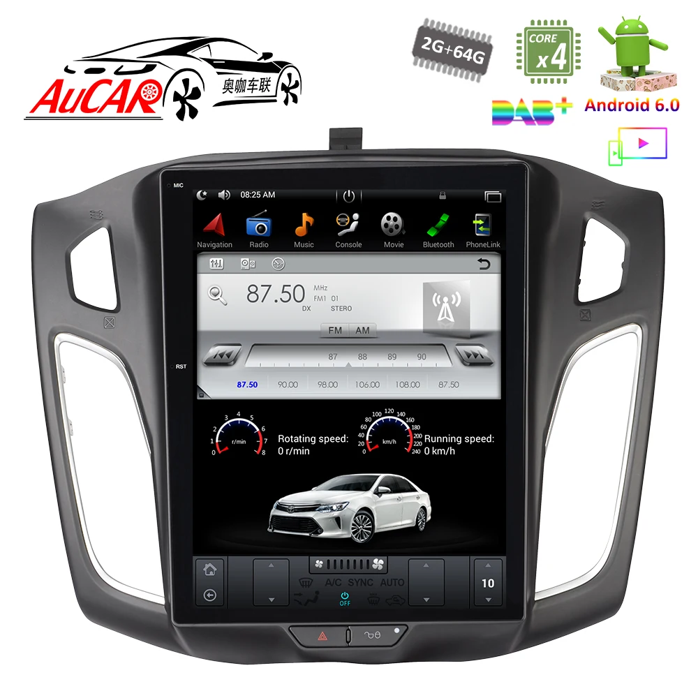 Автомагнитола Tesla Style 10 4 дюйма с GPS навигацией мультимедийной системой Bluetooth Wi Fi 4G
