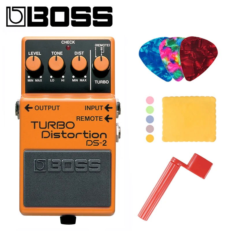 Boss DS 2 Audio Turbo искажение педали для комплект гитары с медиаторами полировочной