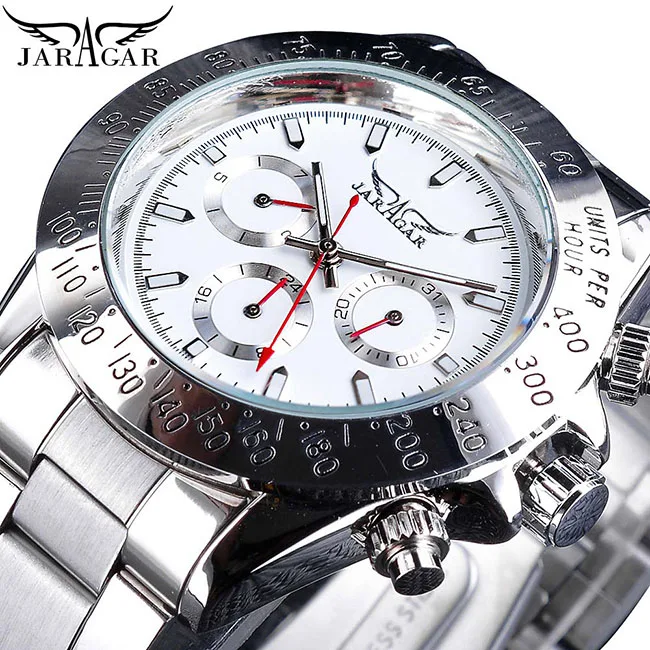 GMT970-3 Jaragar Montre Homme мужские часы автоматические Модные золотые из нержавеющей стали спортивные механические наручные часы Relogio - Цвет: GMT970-3