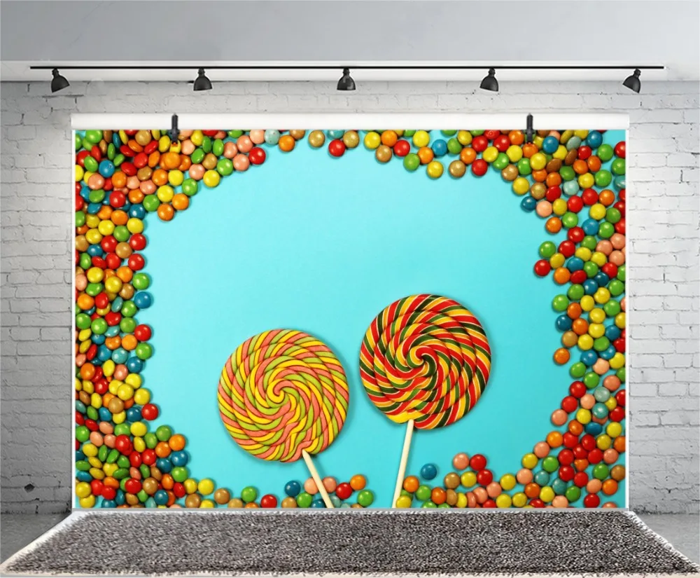 Laeacco деревянная доска яркий Candy Bar фон детский день рождения фотография на заказ фотографический фон для фотостудии.