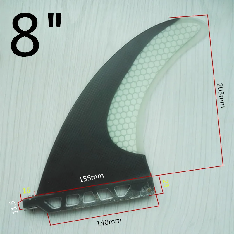 2017 8 дюймов Одиночная доска для серфинга сотовый плавник из углеродного