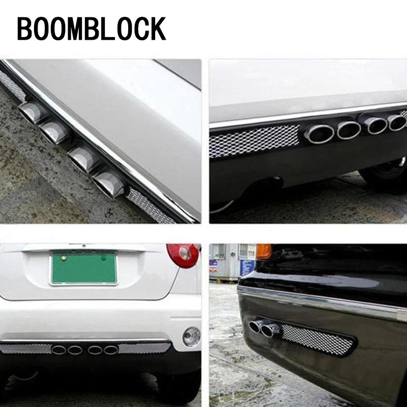 

BOOMBLOCK Car 3D Cool Automobiles carbon Exhaust pipe Sticker For Opel astra h j g citroen c4 c5 Peugeot 307 206 308 Honda civic
