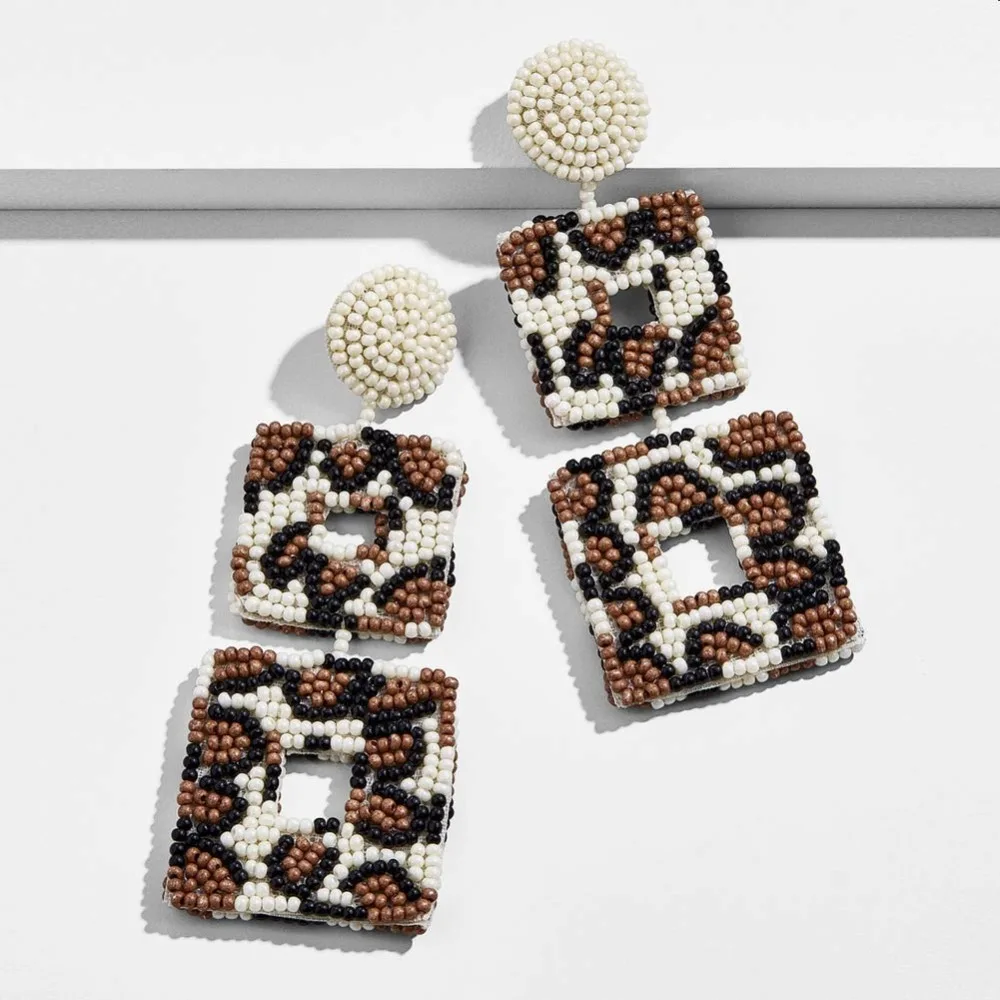 Серьги с бахромой в этническом стиле Girlgo Boho, большие кисточки,, ручная работа, большие бусины, массивные серьги, вечерние Висячие висячие серьги, подарок