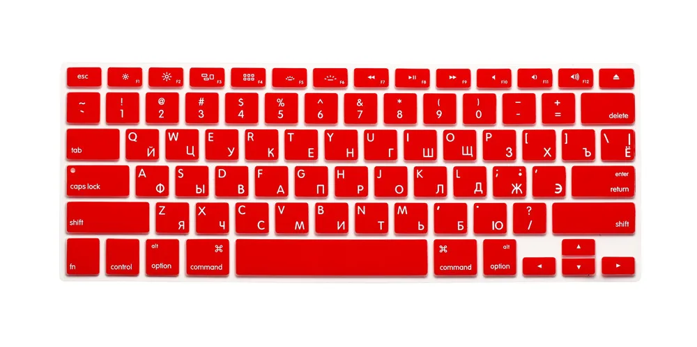Кожаный чехол для Macbook Air Pro retina 1" 15" 1" для ноутбука(2 шт.) чехол для клавиатуры с американскими русскими буквами для Mac book 13 15 гелевый Чехол - Цвет: Красный