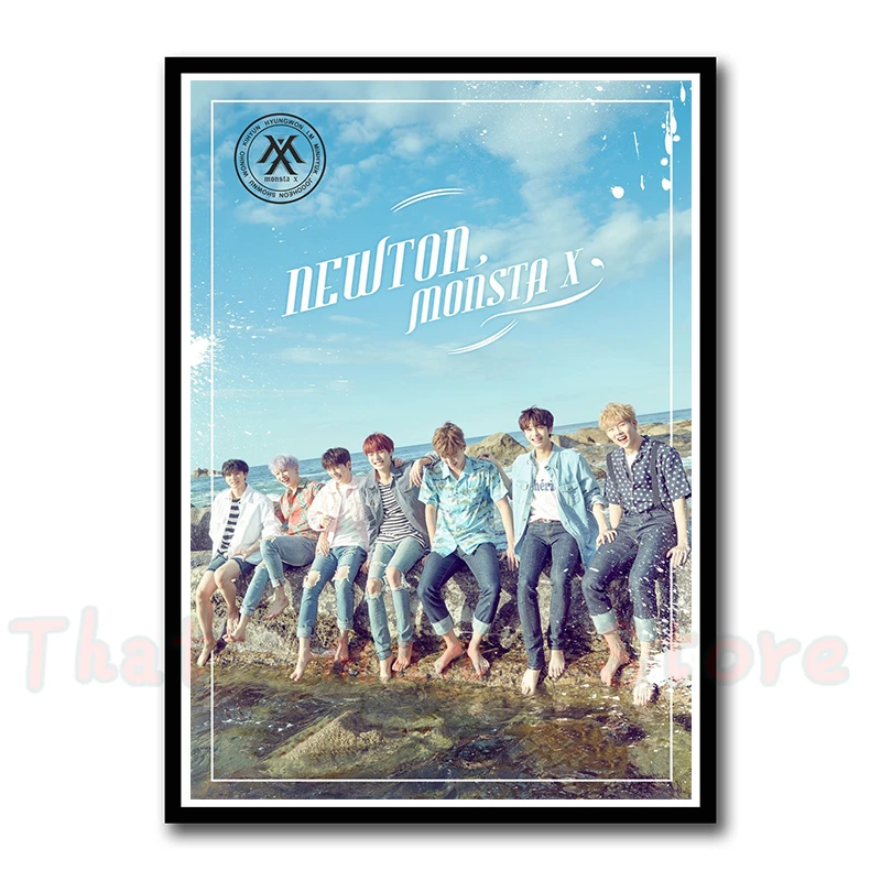 Monsta X плакаты K POP наклейки на стену белая бумага с покрытием печать высокое