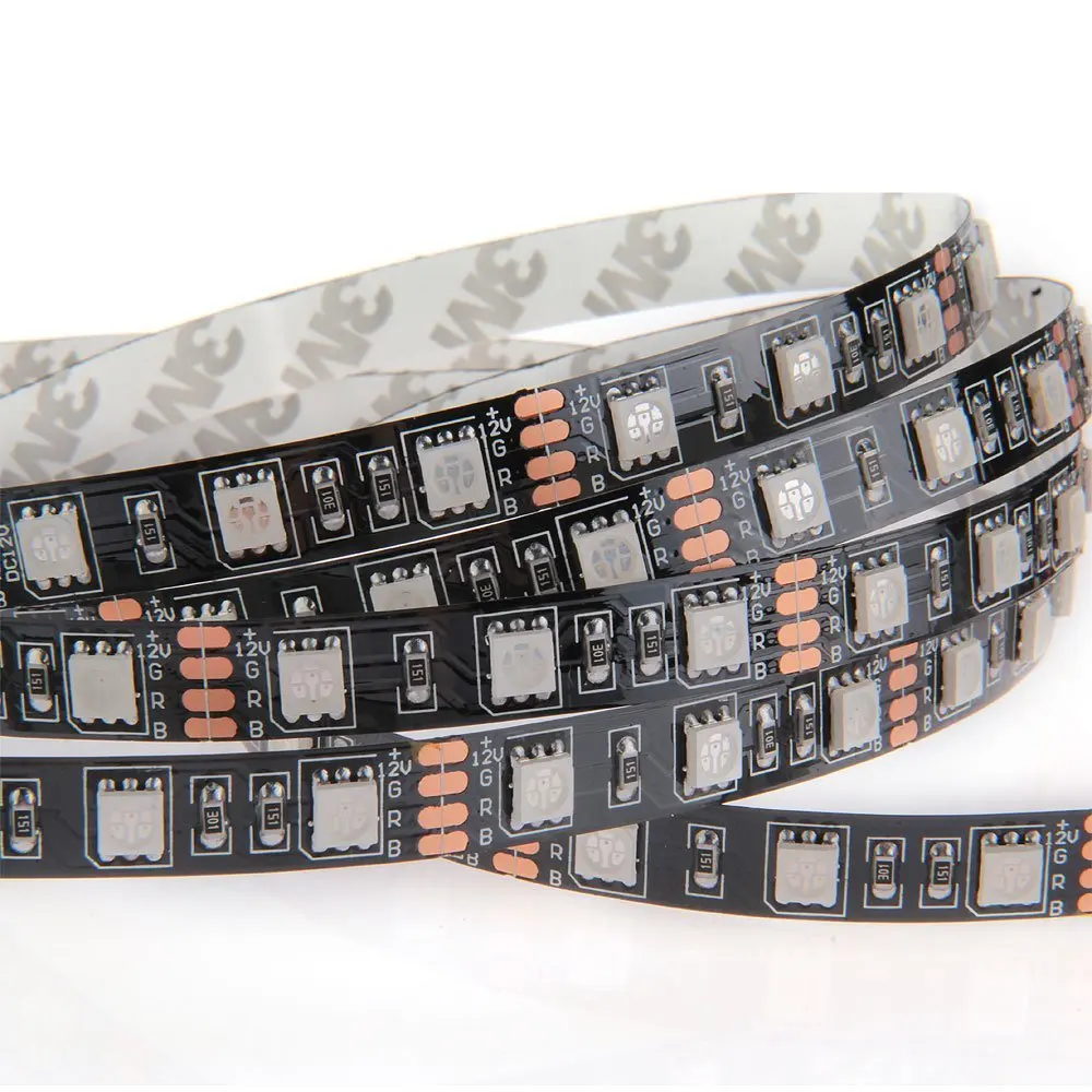 

RGB LED Strip Light 5M 5050 SMD 300 LED Black-PCB / 5 Metres