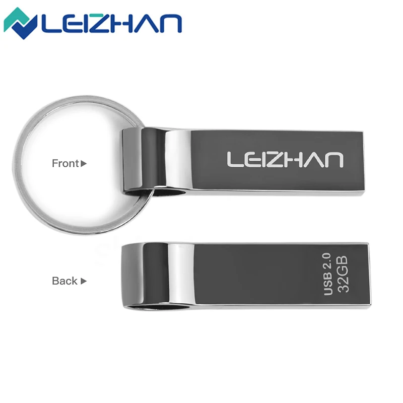 LEIZHAN металлический флеш накопитель USB 64 ГБ 32 16 8 4 Гб type C/Micro адаптер OTG USB|USB