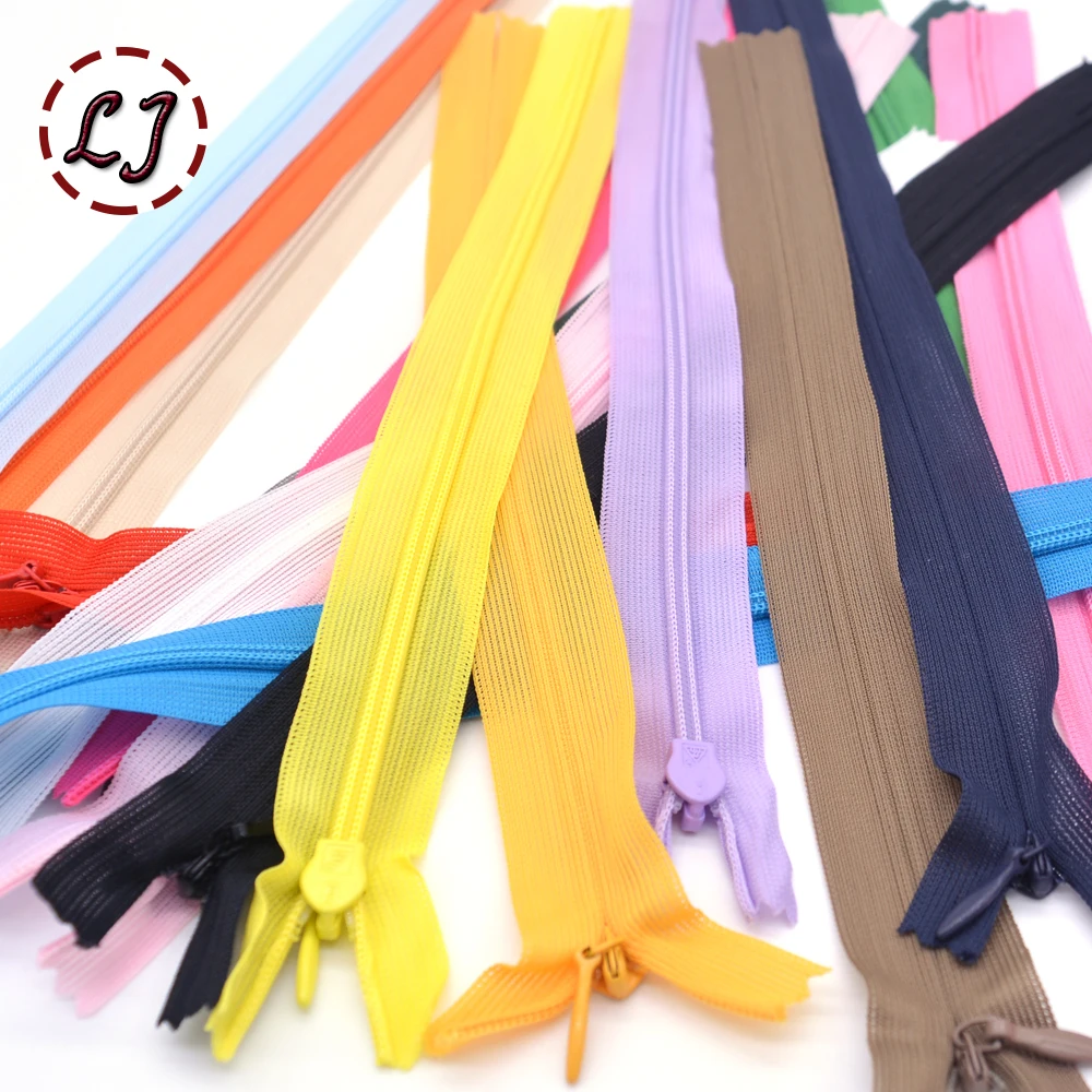 New 6pcs/lot brand Invisible zipper 25cm/40cm/60cm Back cushion Skirt Hidden 3# Nylon Zipper for sewing/Garment accessories DIY