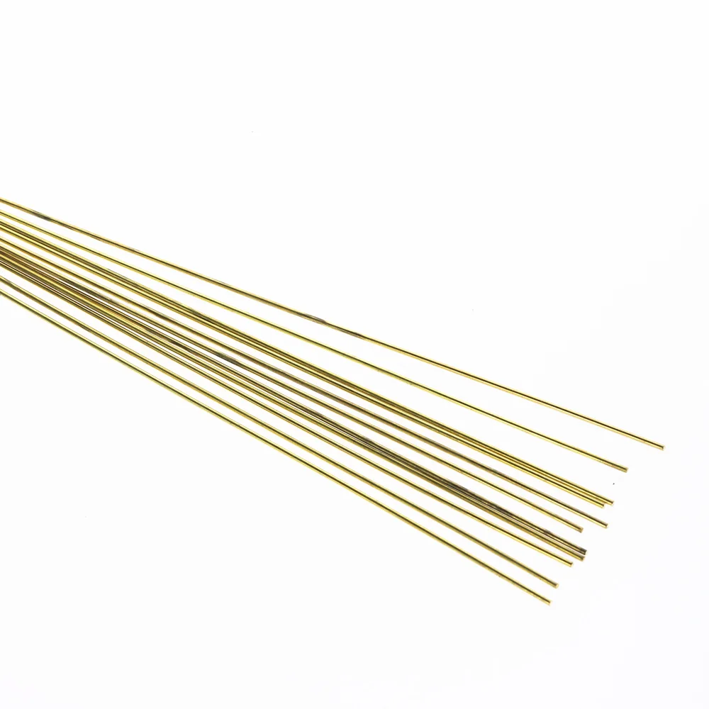 10pcs1.6x250mm Brass Rods Wires Sticks  Gold For Repair Welding Brazing Soldering