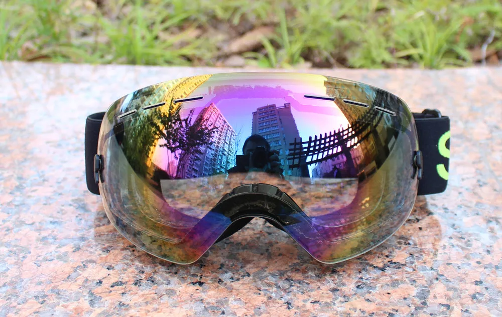 ski goggles one layers UV400 anti-fog big ski mask glasses skiing men women snow Adult snowboard goggles Skiing Eyewear
