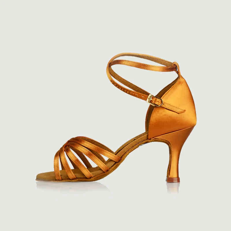 Высококачественные Сатиновые туфли для тренировок латиноамериканских танцев