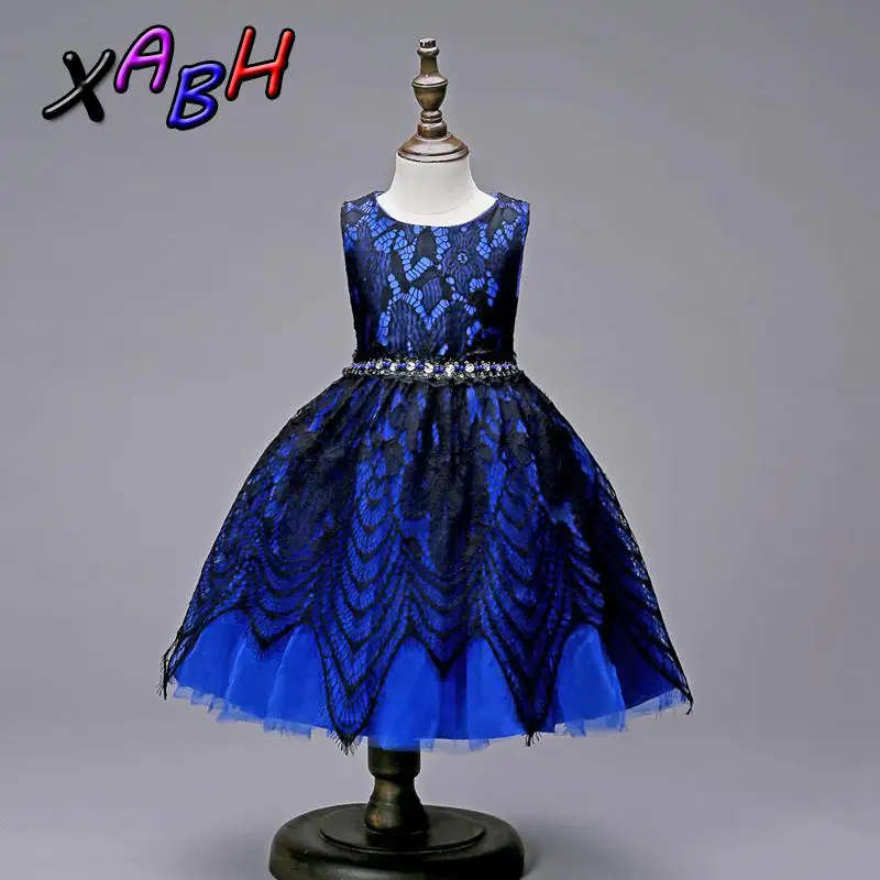 Children's dress princess lace Costume performance clothing Paillette Cotton Casual Summer Floral Sundress Party | Детская одежда и