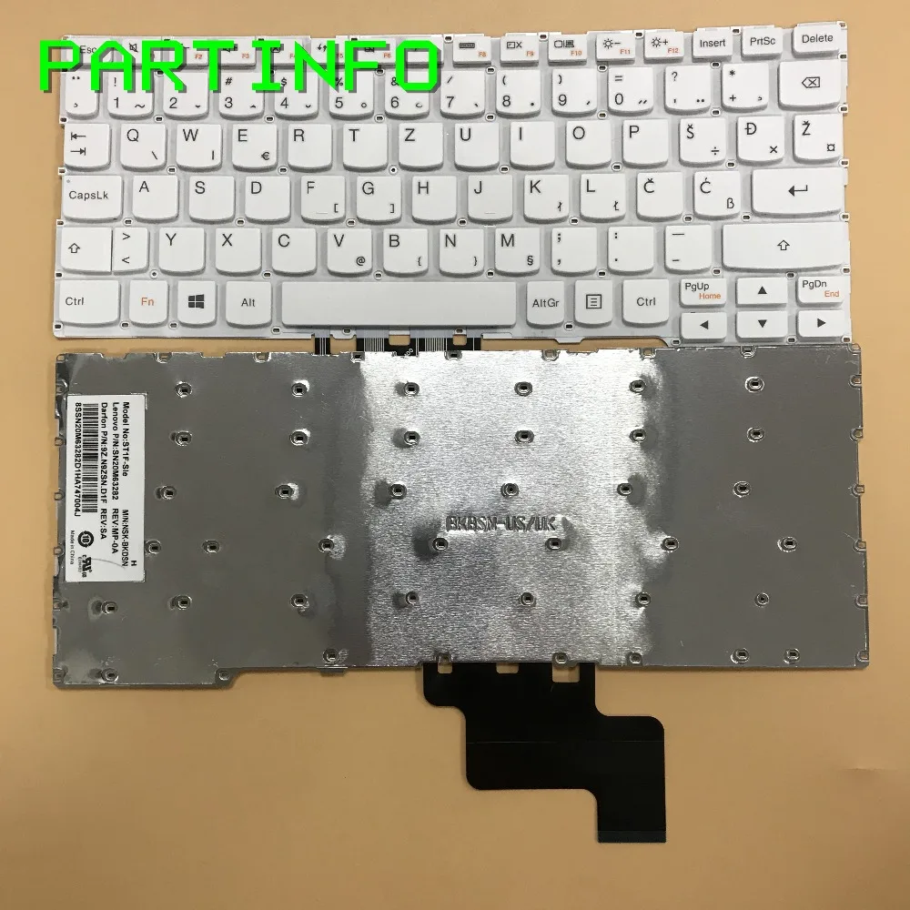 Клавиатура SLO белая для ноутбука Lenovo Yoga 3 11(11 дюймов) 300-11IBR 300-11IBY 700-11ISK Flex 11 |