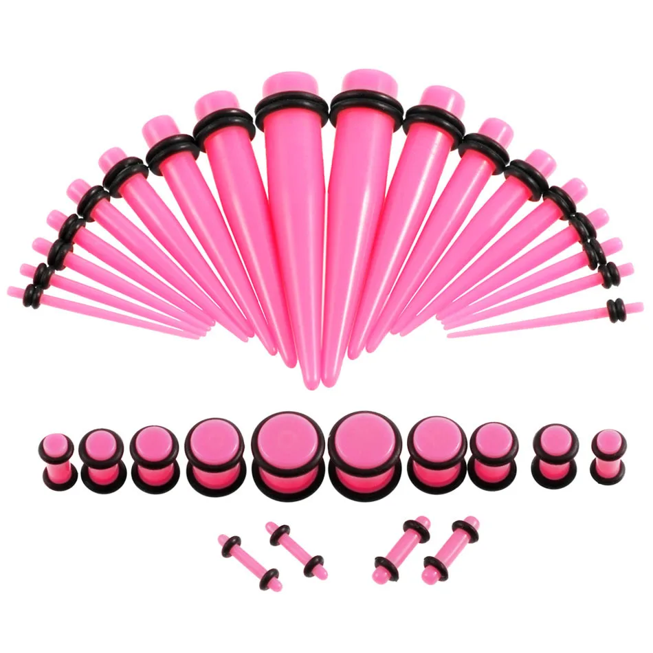 36 шт./компл. горячие Акриловые серьги для тоннелей конус и удлинитель наборы