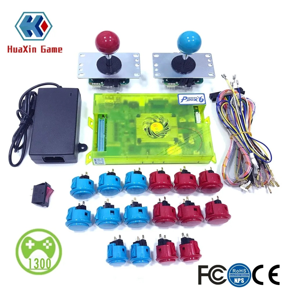 Классический 2 игрока DIY аркадный набор Pandora box 6 1300 в 1 игровая доска и оригинальный