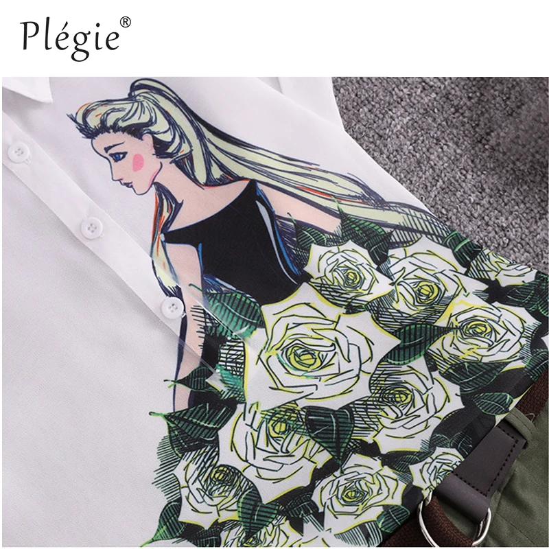 Plegie комплект из двух предметов Летняя женская одежда с короткими рукавами и