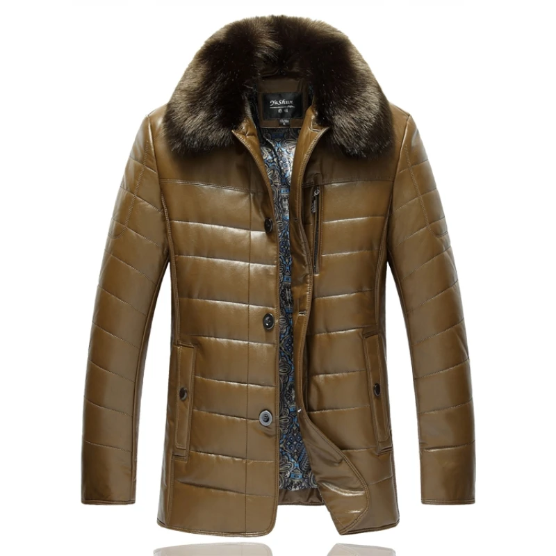Модная зимняя кожаная куртка XL-7XL 8XL 9XL мужское утепленное пальто из искусственной
