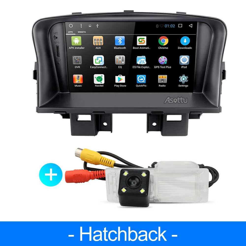 with hatchback Asottu ZLKLZ7060 Android 9,0 автомобильный dvd-плеер для Chevrolet Cruze 2008 2009 2010 2011 2012 автомобильный dvd gps стерео плеер - Цвет: with hatchback