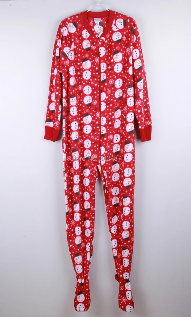 Флисовый комбинезон с капюшоном и принтом животных для взрослых красный пар