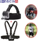 Аксессуары LANBEIKA, головной ремень, нагрудный ремень, уличная камера, эластичная повязка на голову для SJCAM SJ4000 SJ6 для GoPro Hero 10 9 8 7 6