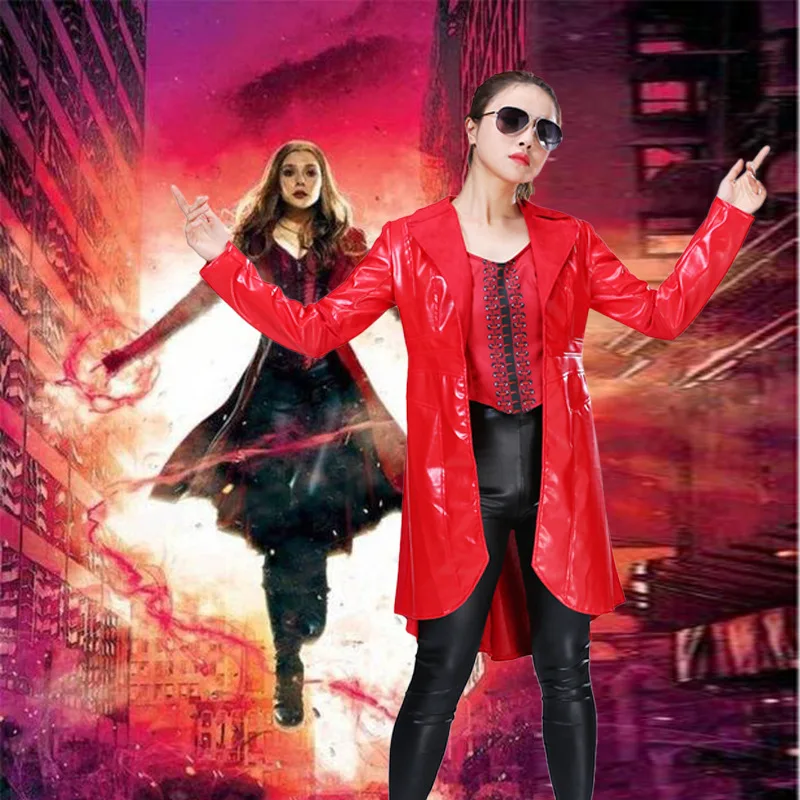 Костюм Капитана Америки Марвел из фильма мстители костюм Алой Ведьмы Ванды