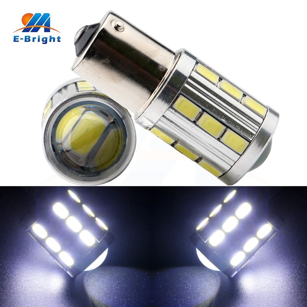 2 шт. 12 В 5730 21 SMD светодиодные лампы объектив 1156 BA15S 1157 BAY15D 420LM поворота тормозной