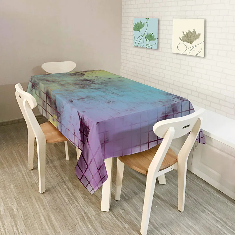 Monily полиэстер Водонепроницаемый прямоугольник Скатерти Необычные абстрактные