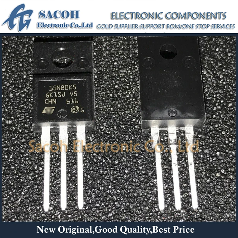 Новинка 10 шт./лот STF15N80K5 15N80K5 или STP15N80K5 STB15N80K5 15N80 TO 220F 15A 800V N channel Мощность
