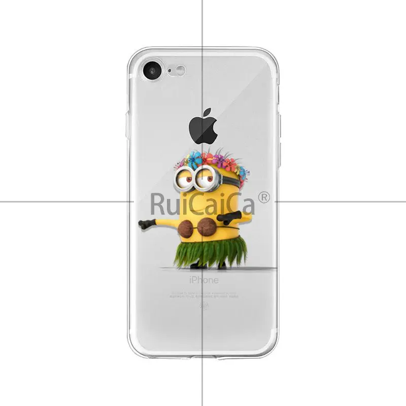 Ruicaica милый мультяшный Миньоны чехол для телефона Apple iPhone 8 7 6 6S Plus X XS MAX 5 5S SE XR