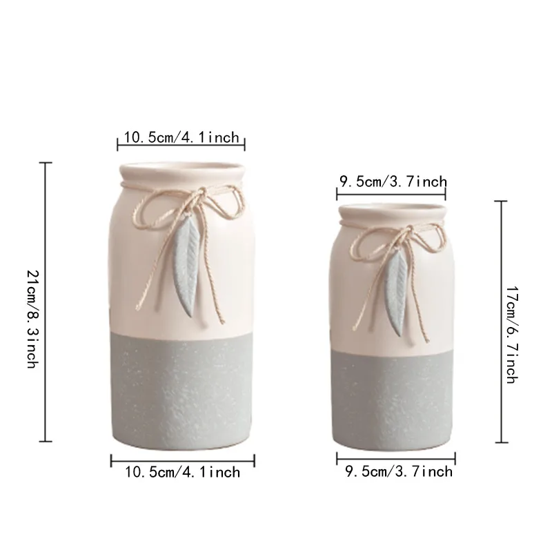 

High Quality Handmade Ceramic Vases Cute Dried Flower Vases Tabletop Ceramic Vase Home Decoration Accessories Gift