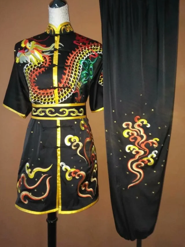 Wushu taichi одежда тайцзи changquan Униформа боевых искусств соревнование вышитая kungfu