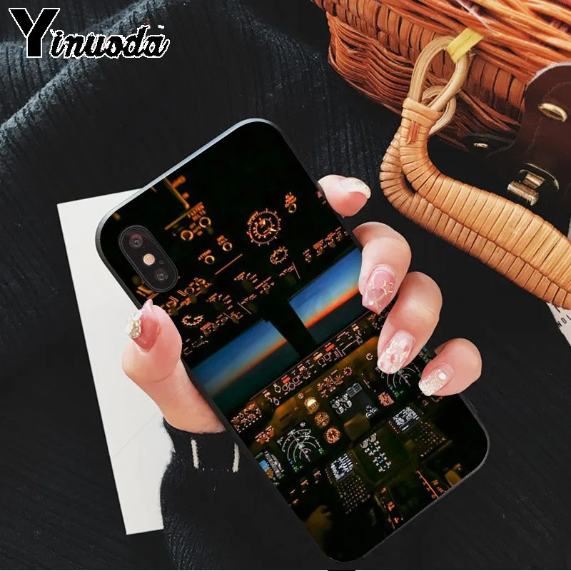 Yinuoda самолет кокпит красочные милые аксессуары для телефона чехол iPhone X XS MAX 6 6S 7